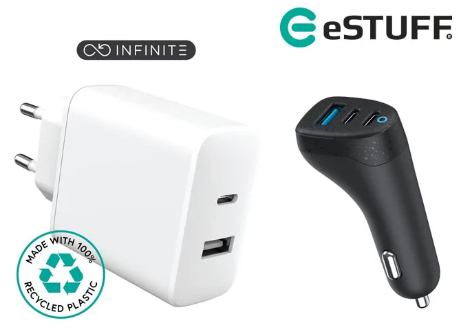 eSTUFF USB-C in avtopolnilci